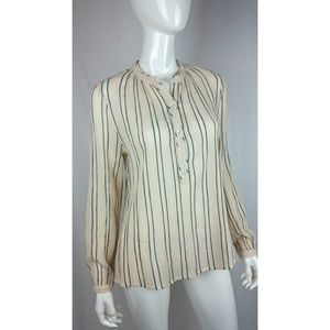 🌸Lucky Brand Medium Henley Long Sleeve Top Sheer